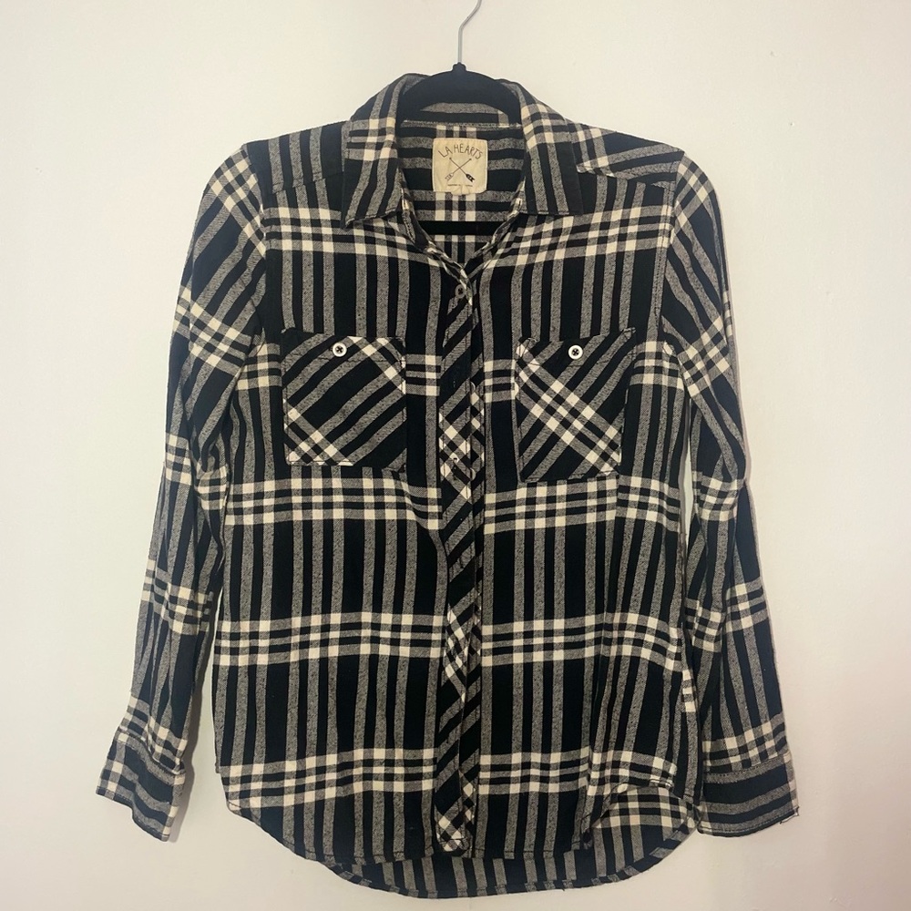 Black and White Plaid Shirt